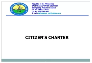 CITIZEN’S CHARTER