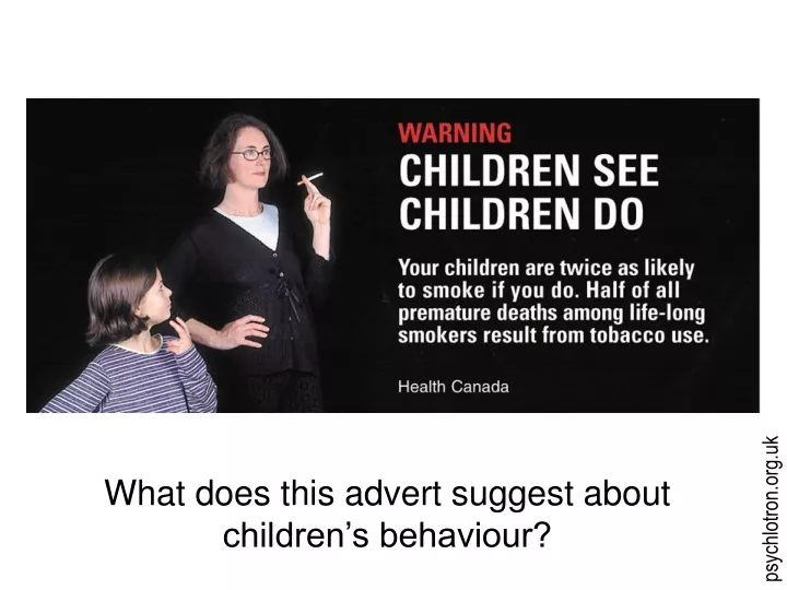 what does this advert suggest about children