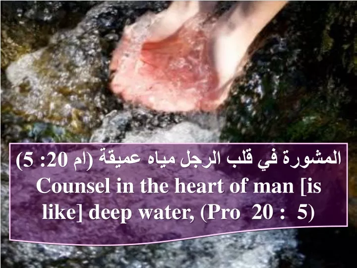20 5 counsel in the heart of man is like deep
