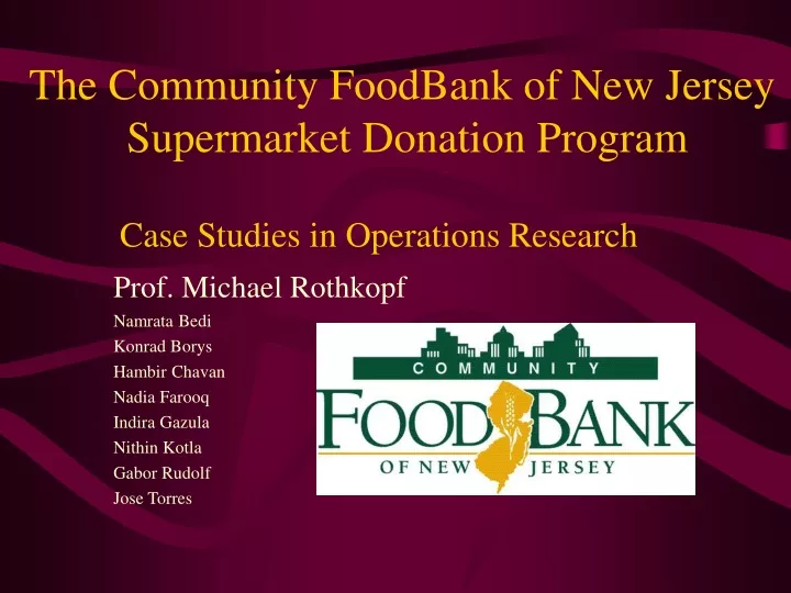 the community foodbank of new jersey supermarket donation program
