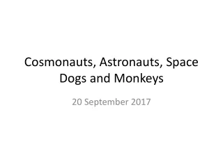Cosmonauts, Astronauts, Space Dogs and Monkeys