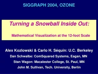 SIGGRAPH 2004, OZONE