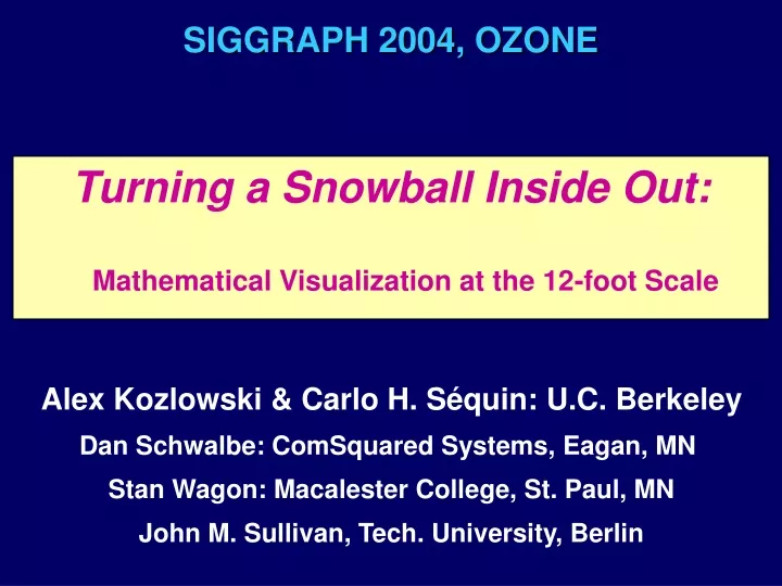 siggraph 2004 ozone