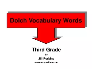 Dolch Vocabulary Words