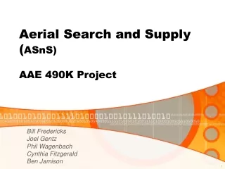 Aerial Search and Supply ( ASnS) AAE 490K Project