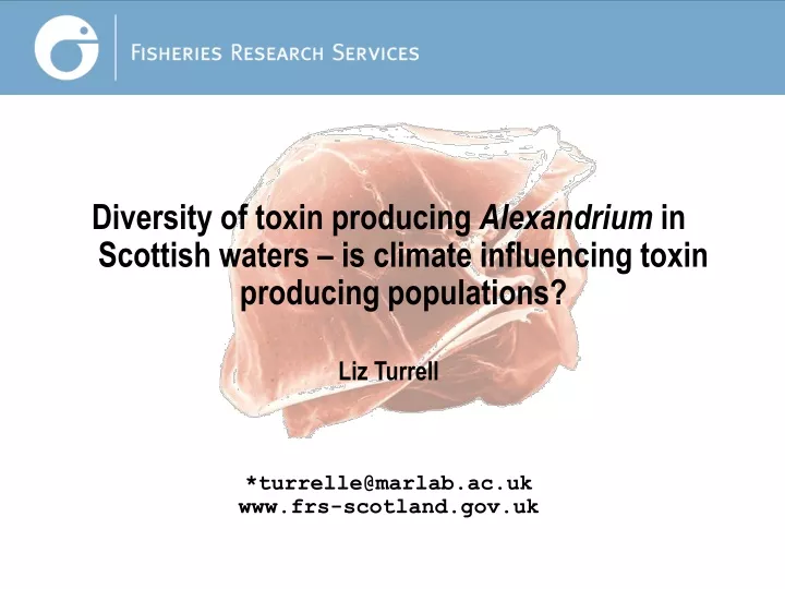 diversity of toxin producing alexandrium