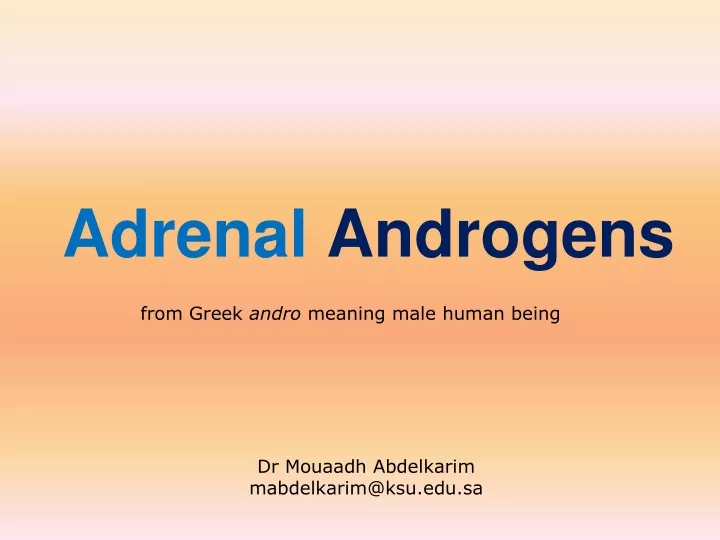 adrenal androgens