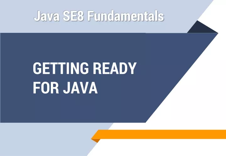 getting ready for java