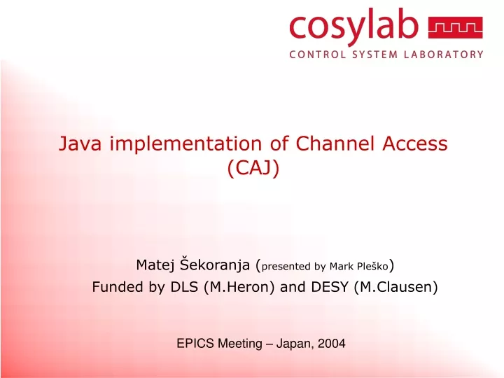 java implementation of channel access caj