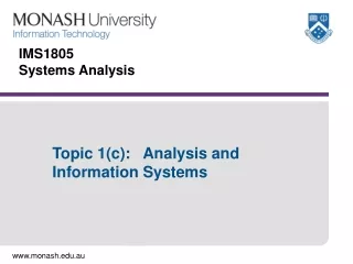 IMS1805 Systems Analysis