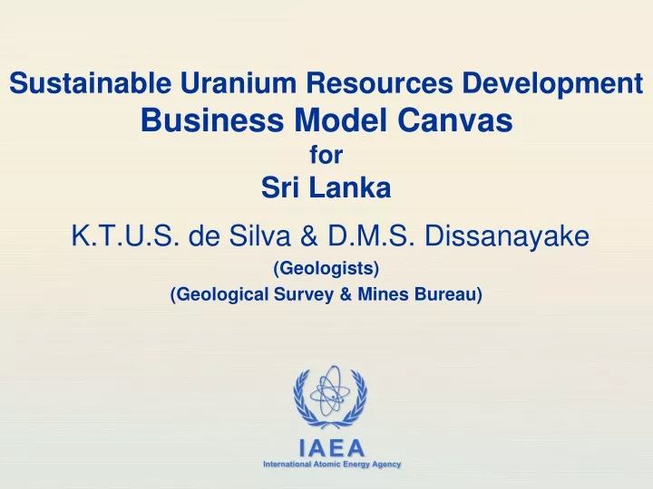 sustainable uranium resources development business model canvas for sri lanka