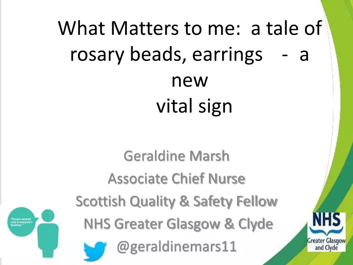 what matters to me a tale of rosary beads earrings a new vital sign