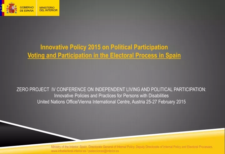 innovative policy 2015 on political participation