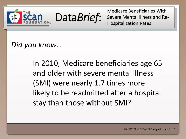 medicare beneficiaries with severe mental illness and re hospitalization rates