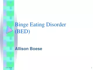 Binge Eating Disorder (BED)