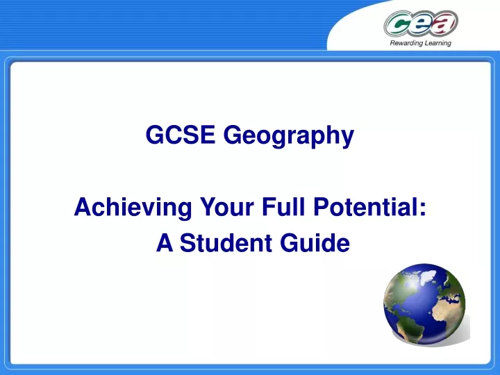 gcse geography achieving your full potential a student guide
