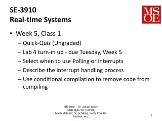 SE-3910 Real-time Systems