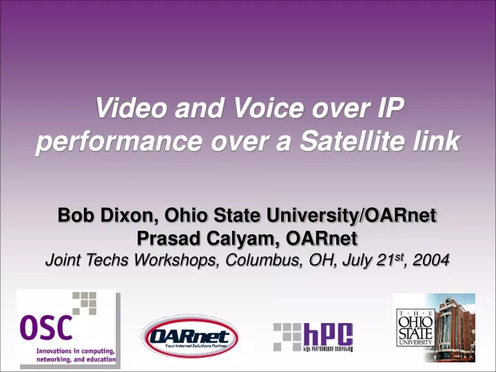 video and voice over ip performance over