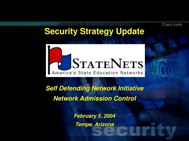 security strategy update self defending network