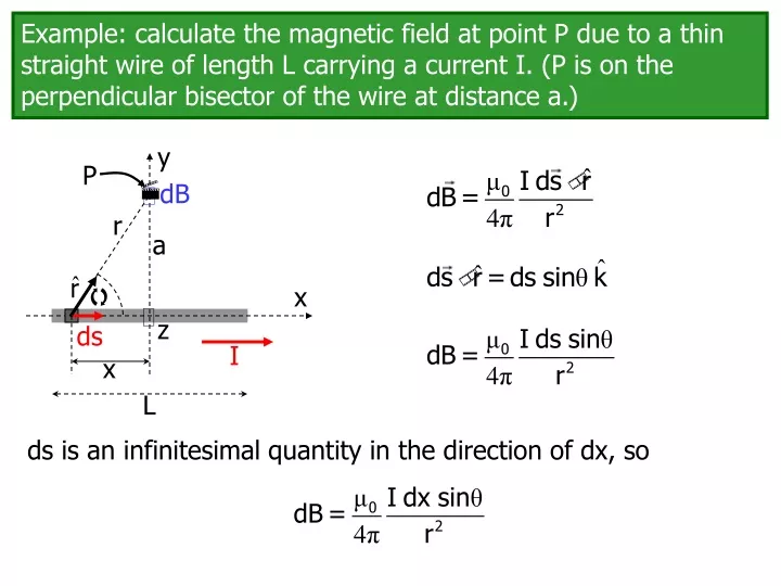 example calculate the magnetic field at point