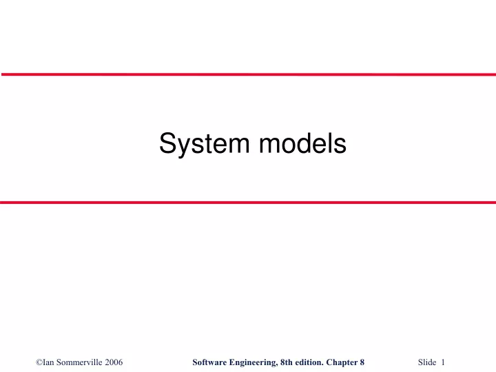 system models