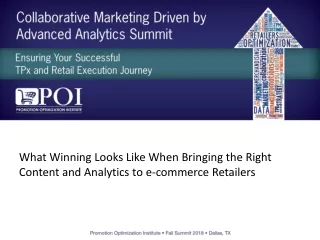 What Winning Looks Like When Bringing the Right Content and Analytics to e-commerce Retailers