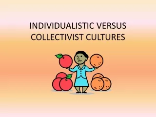 INDIVIDUALISTIC VERSUS COLLECTIVIST CULTURES