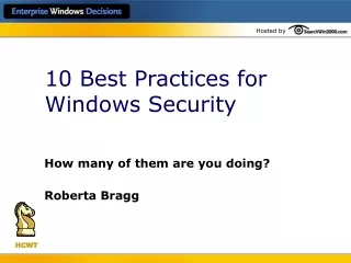 10 Best Practices for Windows Security