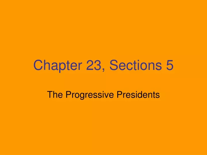 chapter 23 sections 5