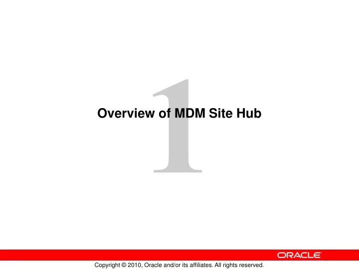 overview of mdm site hub