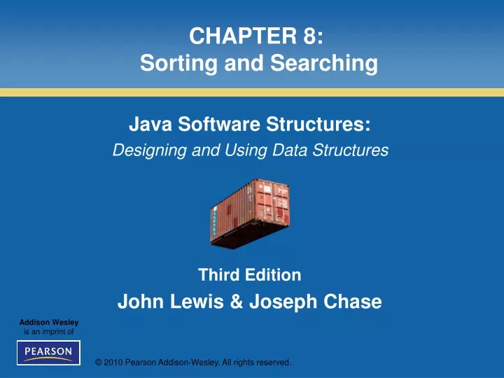 chapter 8 sorting and searching