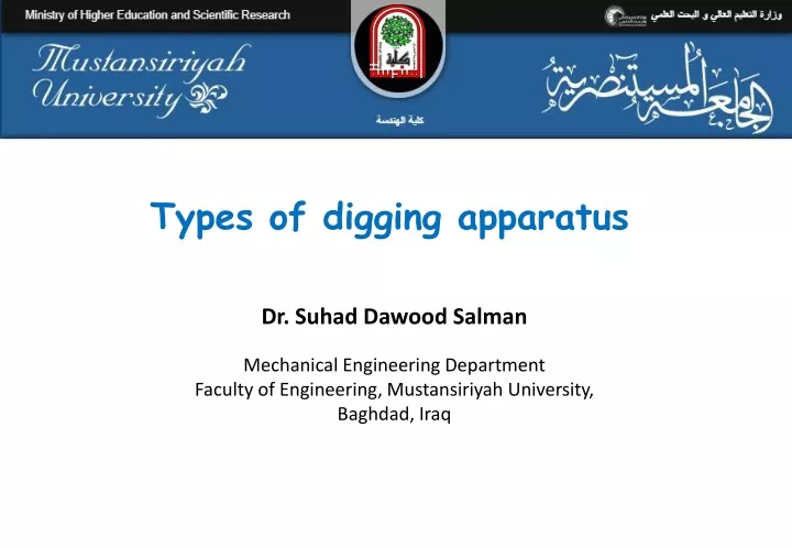 types of digging apparatus
