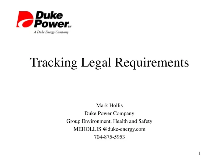 tracking legal requirements