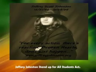 Jeffery Johnston Stand up for All Students Act.