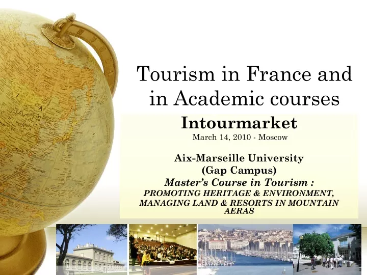 tourism in france and in academic courses