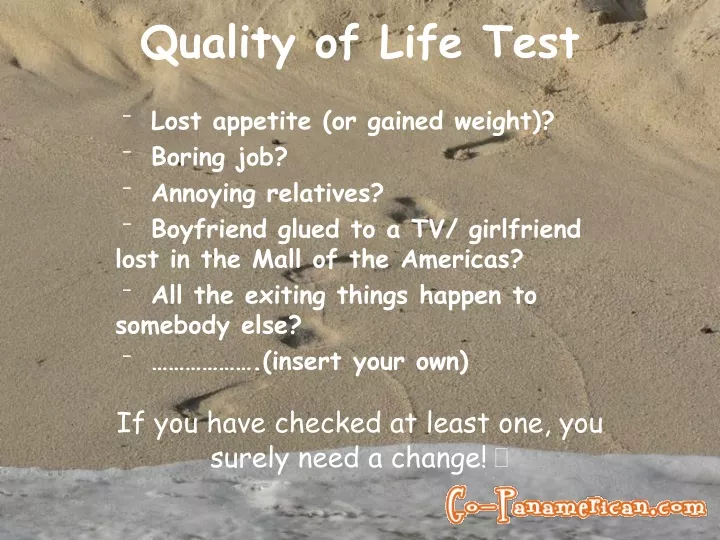 quality of life test