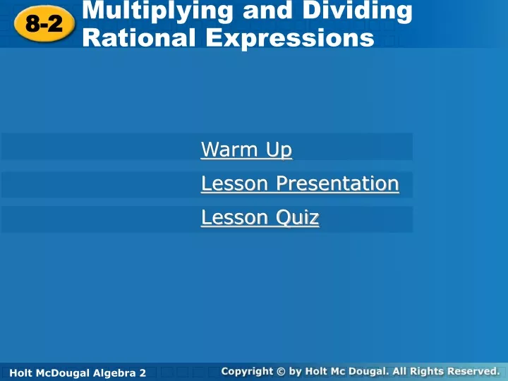 multiplying and dividing rational expressions