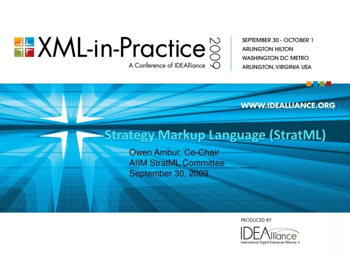 strategy markup language stratml
