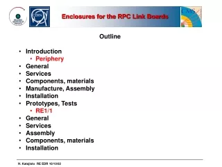 Enclosures for the RPC Link Boards