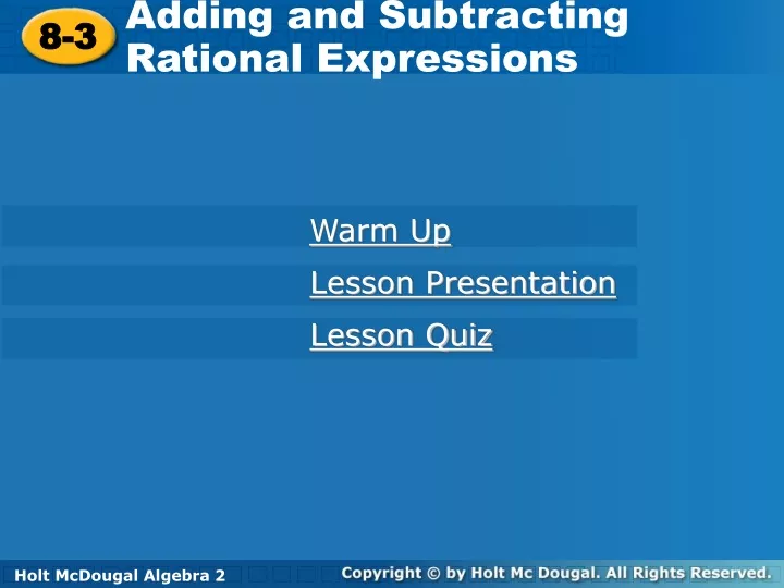 adding and subtracting rational expressions