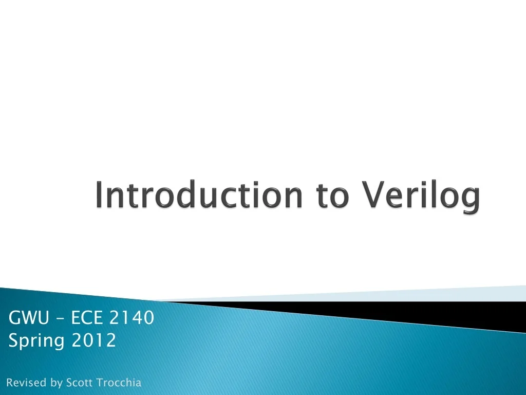 PPT - Introduction to Verilog PowerPoint Presentation, free download ...