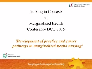 Nursing in Contexts  of  Marginalised Health  Conference DCU 2015