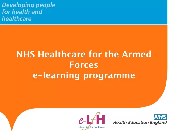nhs healthcare for the armed forces e learning
