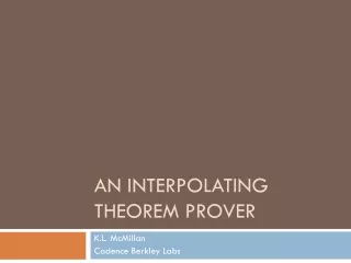 An Interpolating Theorem  Prover