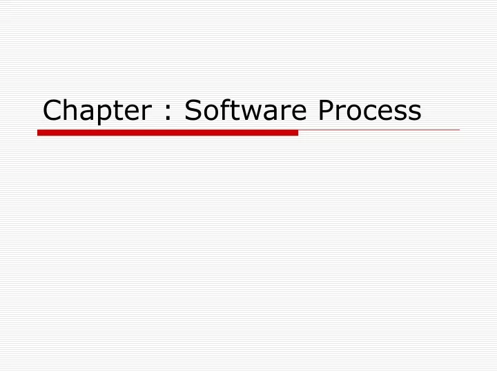 chapter software process