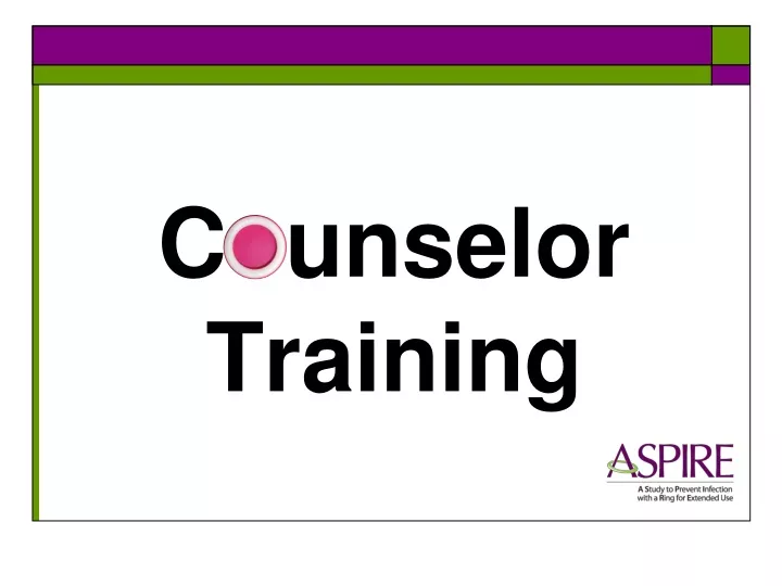 counselor training