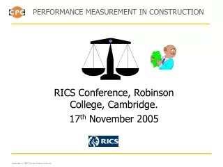 RICS Conference, Robinson College, Cambridge. 17 th  November 2005