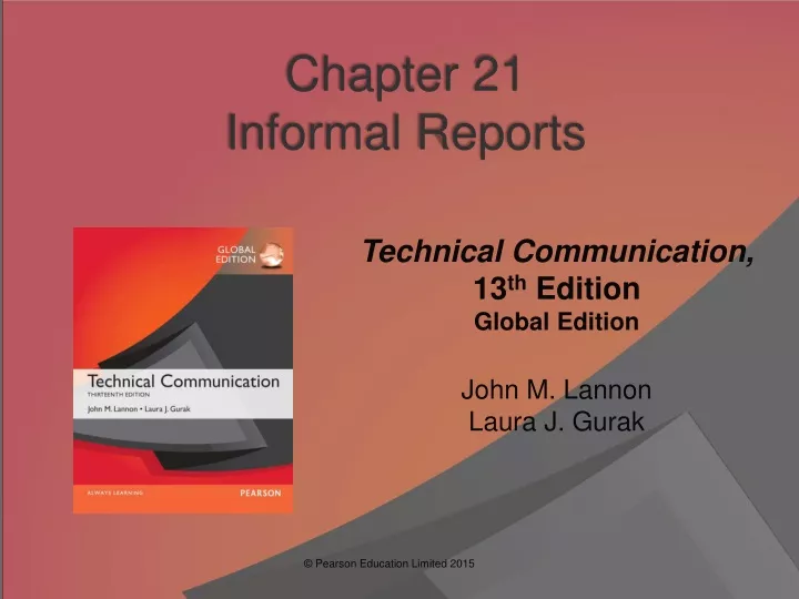 chapter 21 informal reports