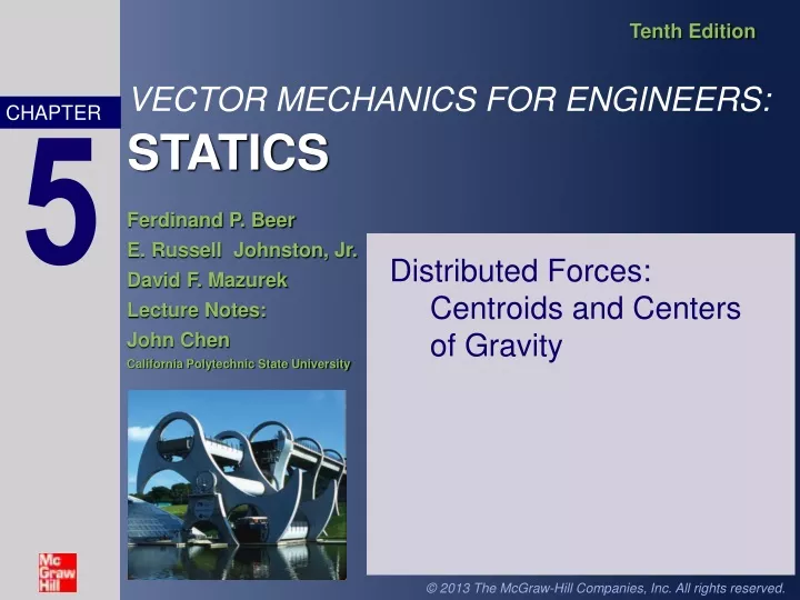 distributed forces centroids and centers of gravity