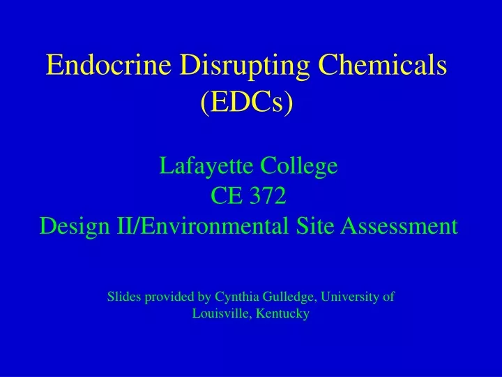 endocrine disrupting chemicals edcs